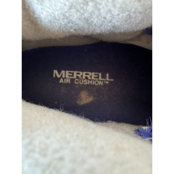 Merrell Y2K Womens Hiking Camping Boots Suede Sz 9 Air Cushion Gray Blue Purple - Picture 5 of 10